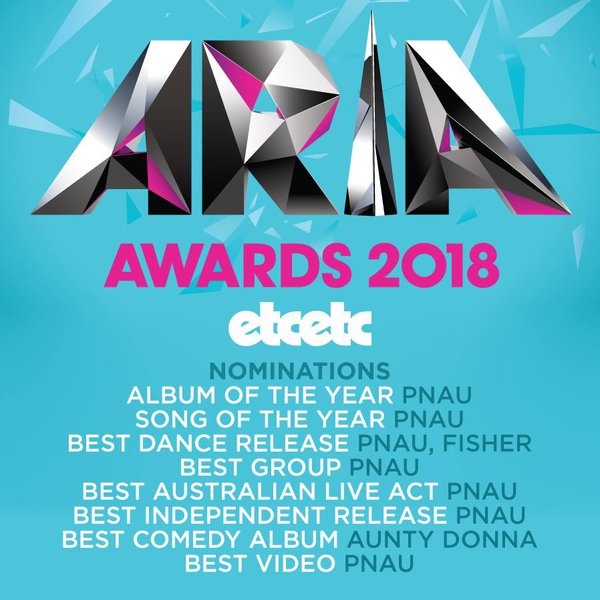 etcetc ARIA Nominations 2018
